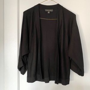 Ann Taylor Open Front Cardigan Black Knit NWOT